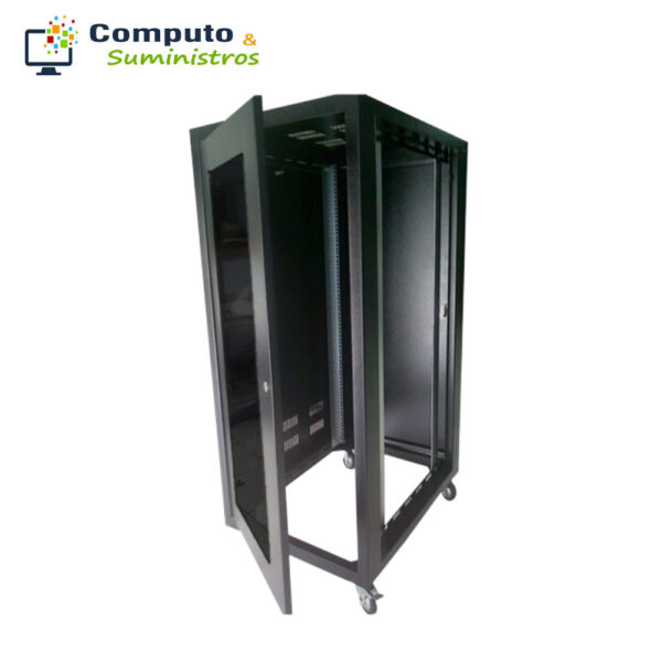 Gabinete de piso 42RU 2.10x80x120 cm Puerta Vidrio - Imagen 3