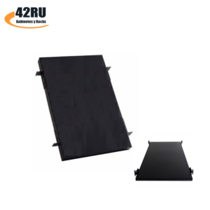 Las bandejas fijas para montaje en gabinetes de piso son diseñadas en las medidas de 70 cm ó 90 cm de profundidad tipo PESADA, cumplen con el estándar EIA para el ancho de 44 cm.