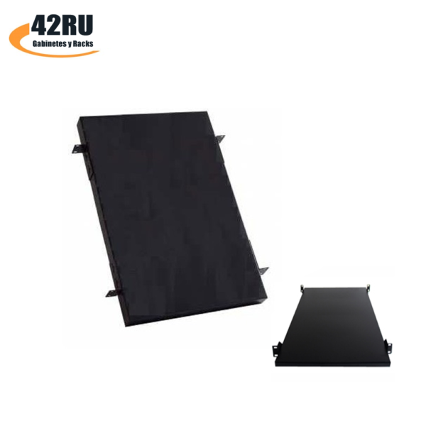 Las bandejas fijas para montaje en gabinetes de piso son diseñadas en las medidas de 70 cm ó 90 cm de profundidad tipo PESADA, cumplen con el estándar EIA para el ancho de 44 cm.