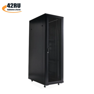 Gabinete de 42RU 206x80x100cm Para Servidores con puertas microperforadas para equipos de telecomunicaciones, centros de datos y video vigilancia