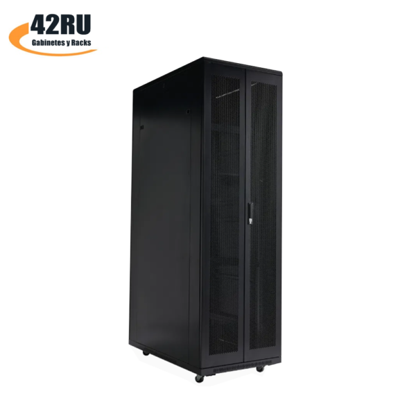 Gabinete de 42RU 206x80x100cm Para Servidores Puerta Frontal Microperforada y Posterior Doble Microperforada LNSK ALKO - Imagen 2