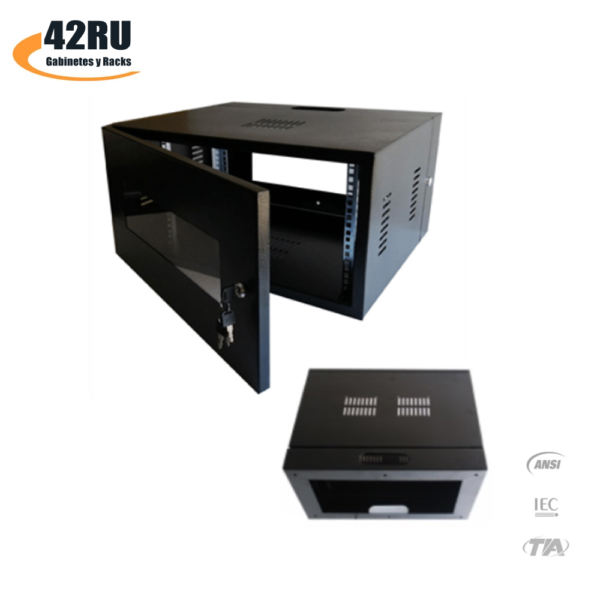 Gabinete de 10RU Abatible para Redes, Video Vigilancia y equipos de telecomunicaciones en centros de datos y Video Seguridad