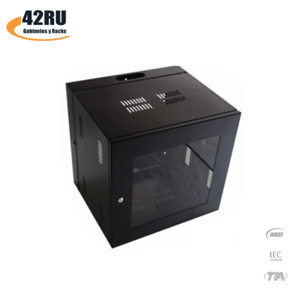Gabinete de 12RU Abatible para Redes, Video Vigilancia y equipos de telecomunicaciones en centros de datos y Video Seguridad