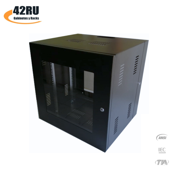Gabinete de 24RU Abatible para Redes, Video Vigilancia y equipos de telecomunicaciones en centros de datos y Video Seguridad