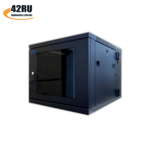 Gabinete de Pared 9RU Pivoteable para Redes, Video Vigilancia y equipos de telecomunicaciones en centros de datos y Video Seguridad