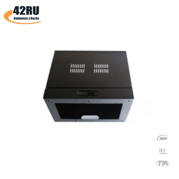 Gabinete de Pared 12RU 58.50x60x51cm Abatible Nacional - Imagen 3
